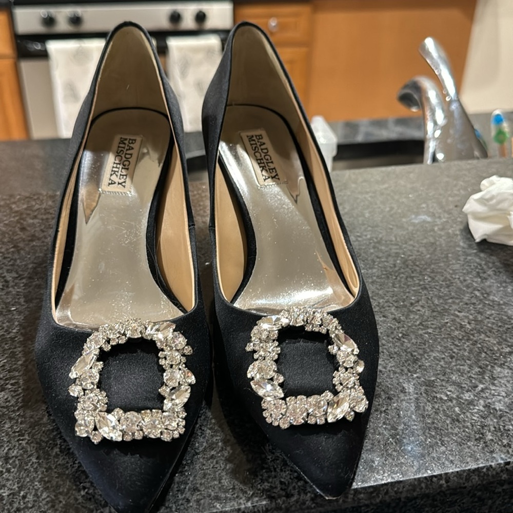 Worn once for two hours. Magnificent Badgley Mischka heels
